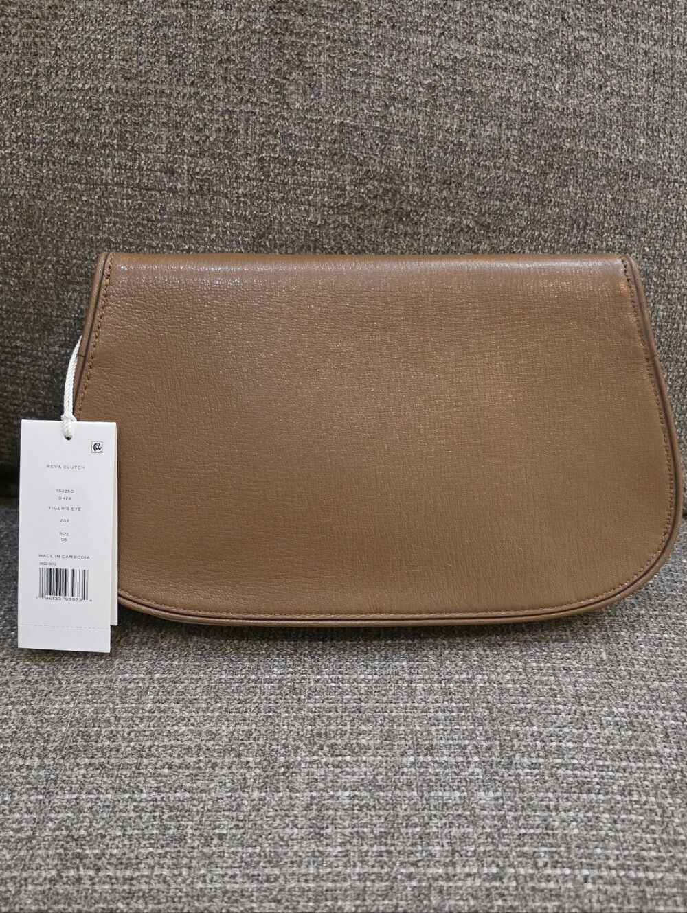 Tory Burch Brown Leather Reva Clutch - Picture 2 of 5